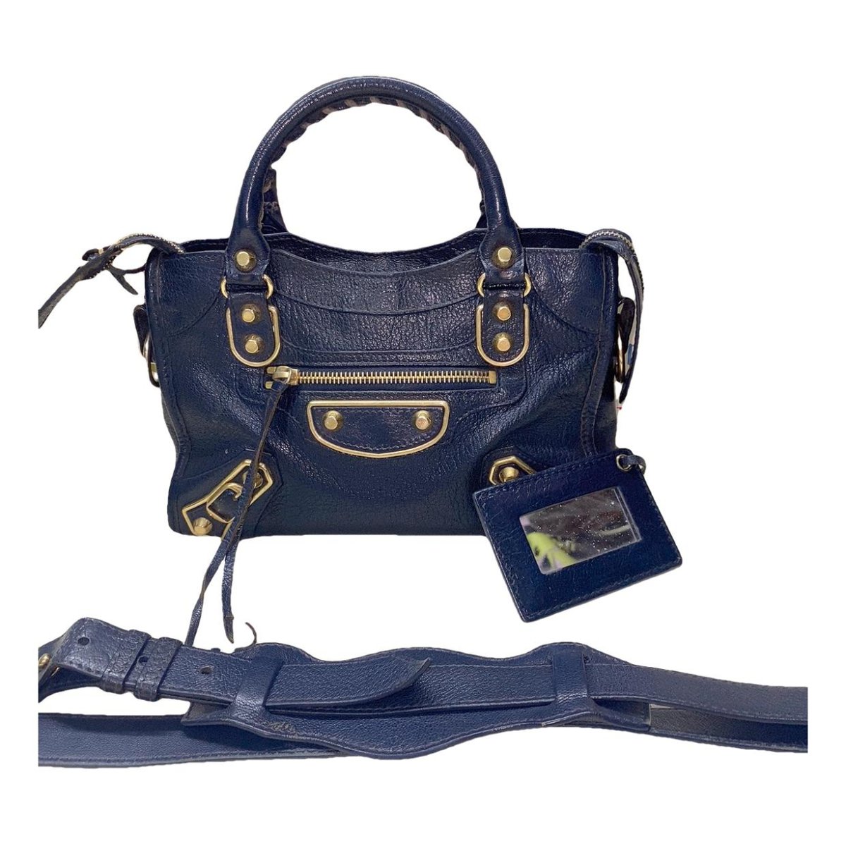 Classic Metalic leather handbag