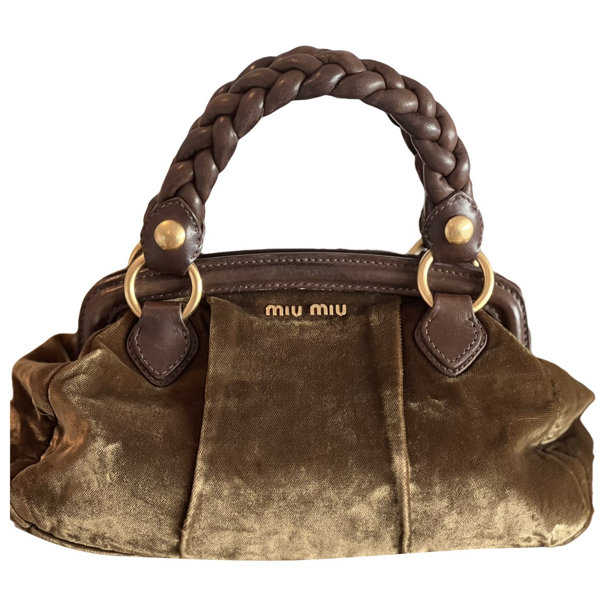 Miu Belle velvet handbag