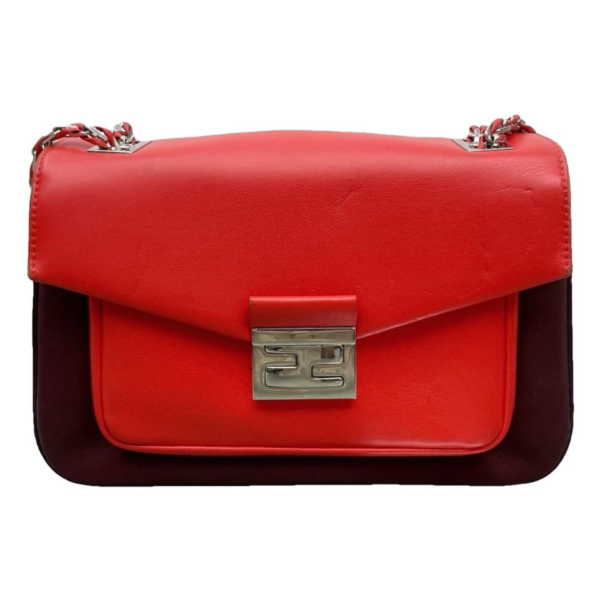 Baguette Chain leather crossbody bag