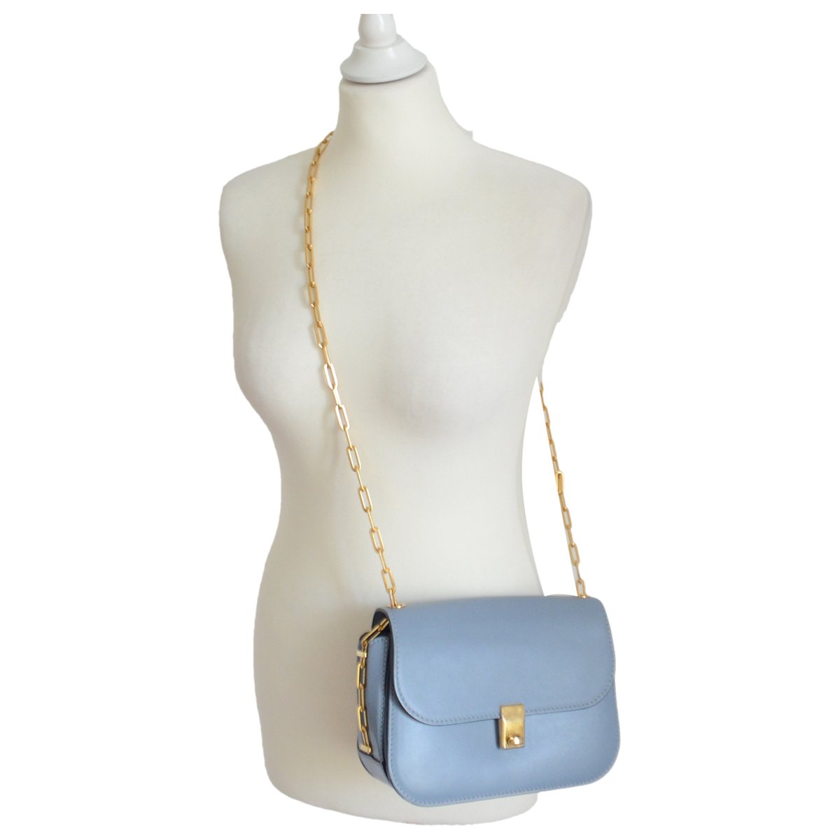 All over chain leather crossbody bag