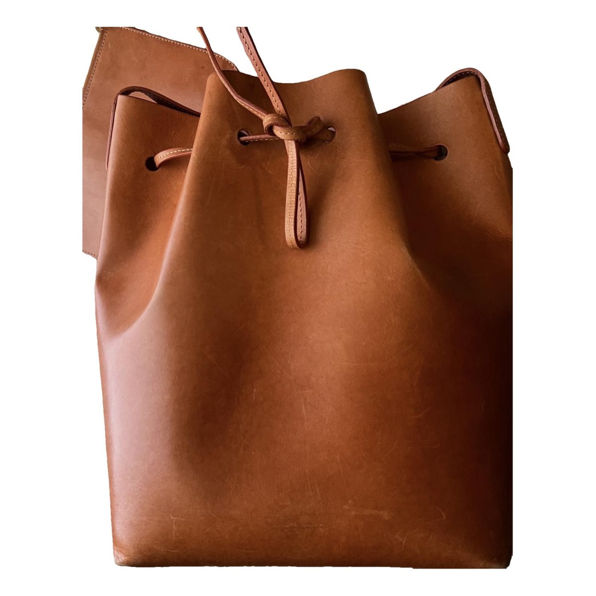 Bucket leather crossbody bag