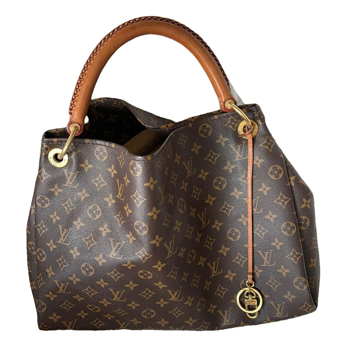 Artsy leather handbag