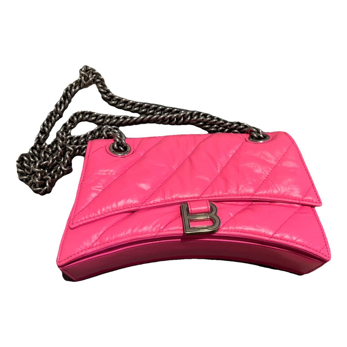 Crush leather handbag