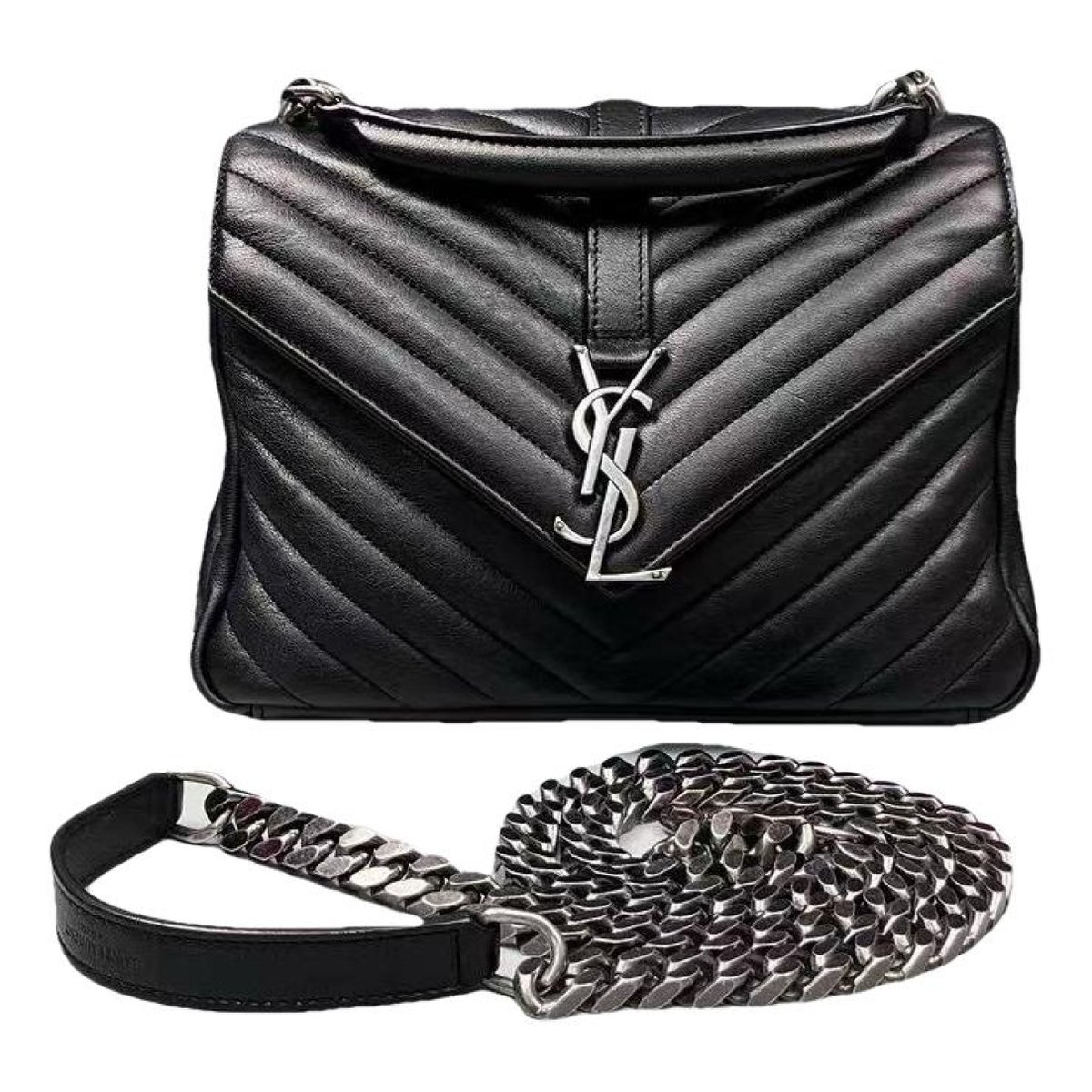 Collége monogramme leather crossbody bag