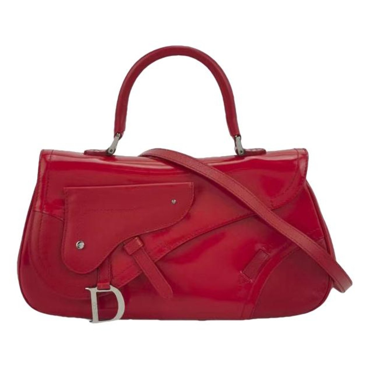Double Saddle leather handbag