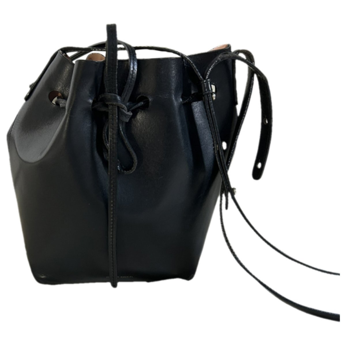 Bucket leather crossbody bag