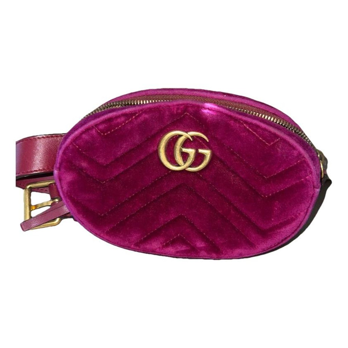 GG Marmont Oval velvet handbag