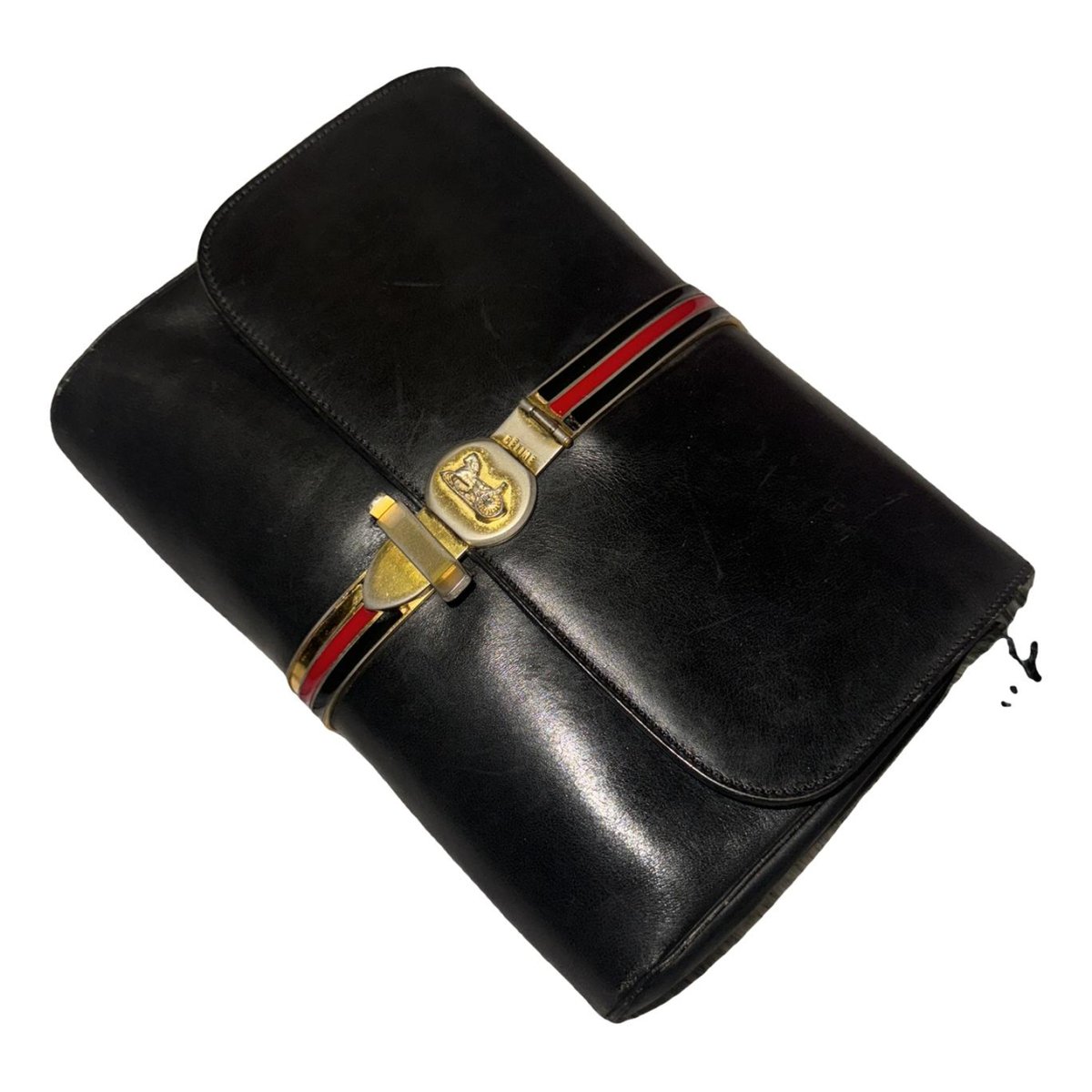 Triomphe leather clutch bag