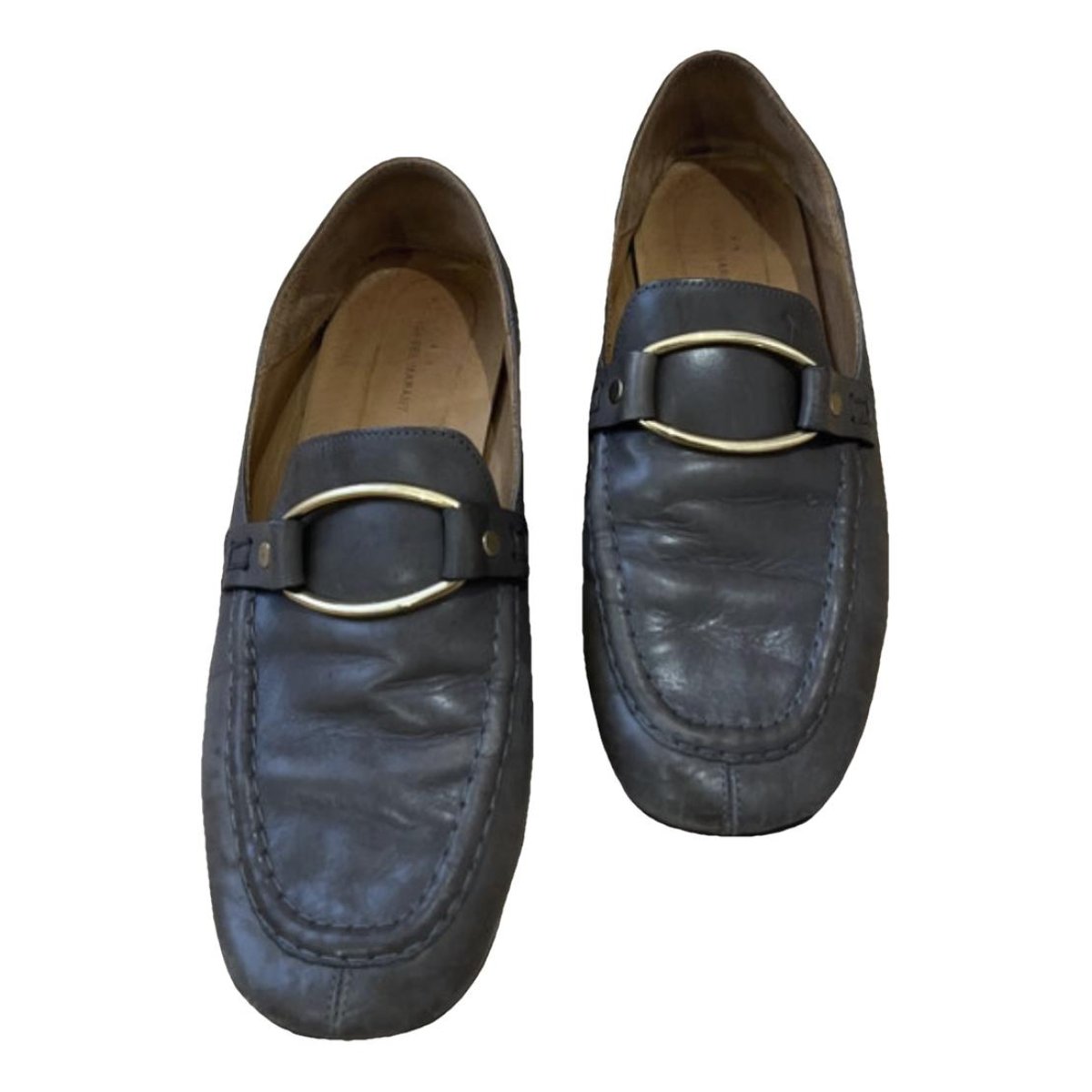 Fezzy leather flats