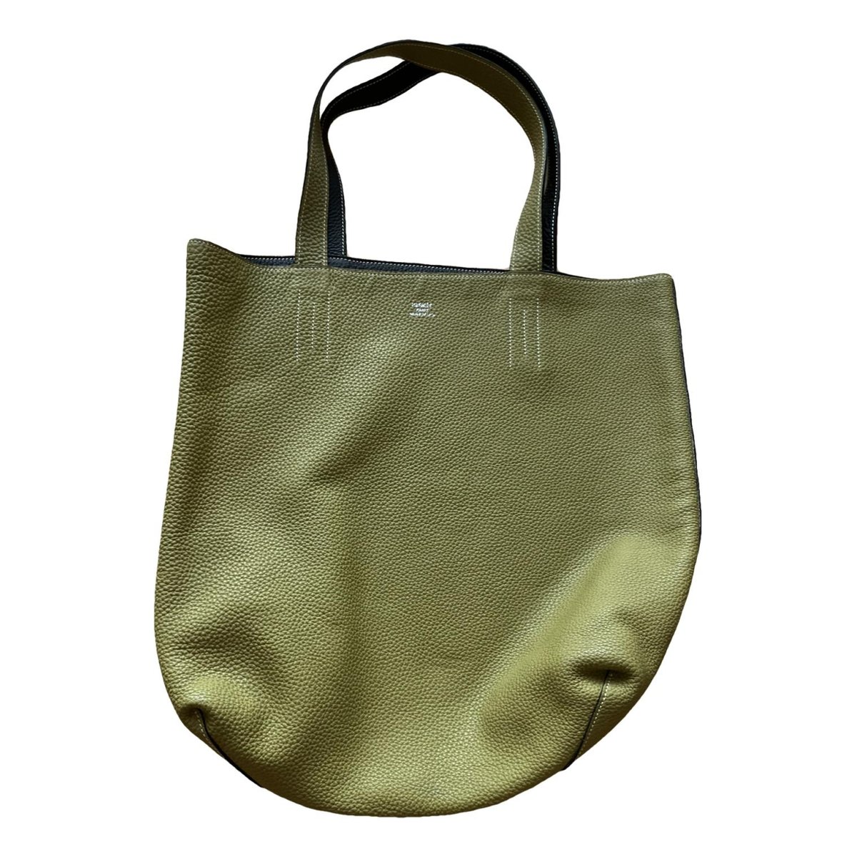 Double sens leather tote