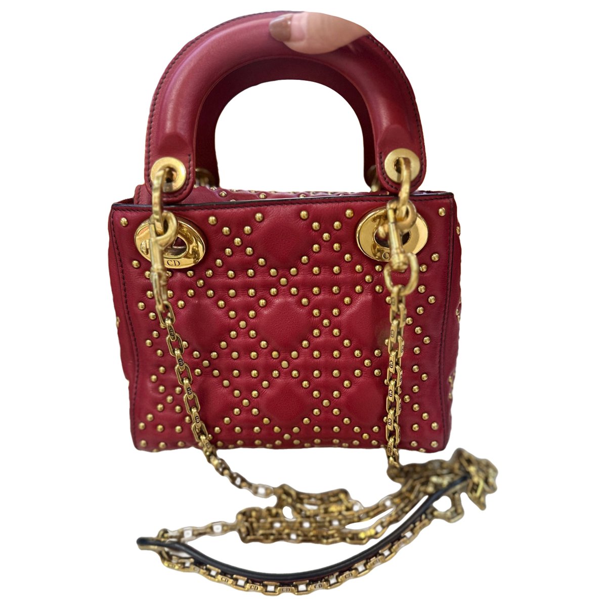 Lady Dior leather crossbody bag