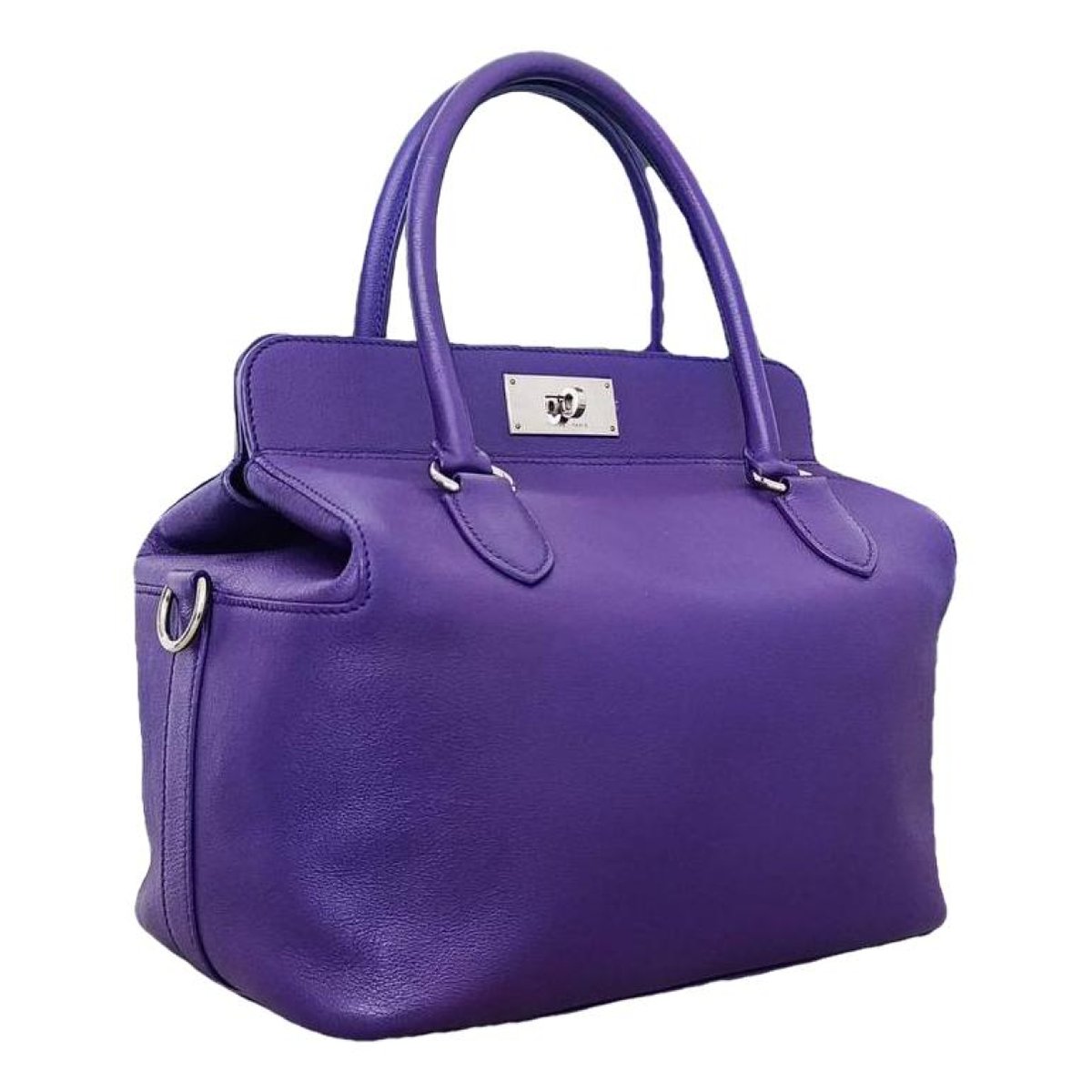Toolbox leather handbag