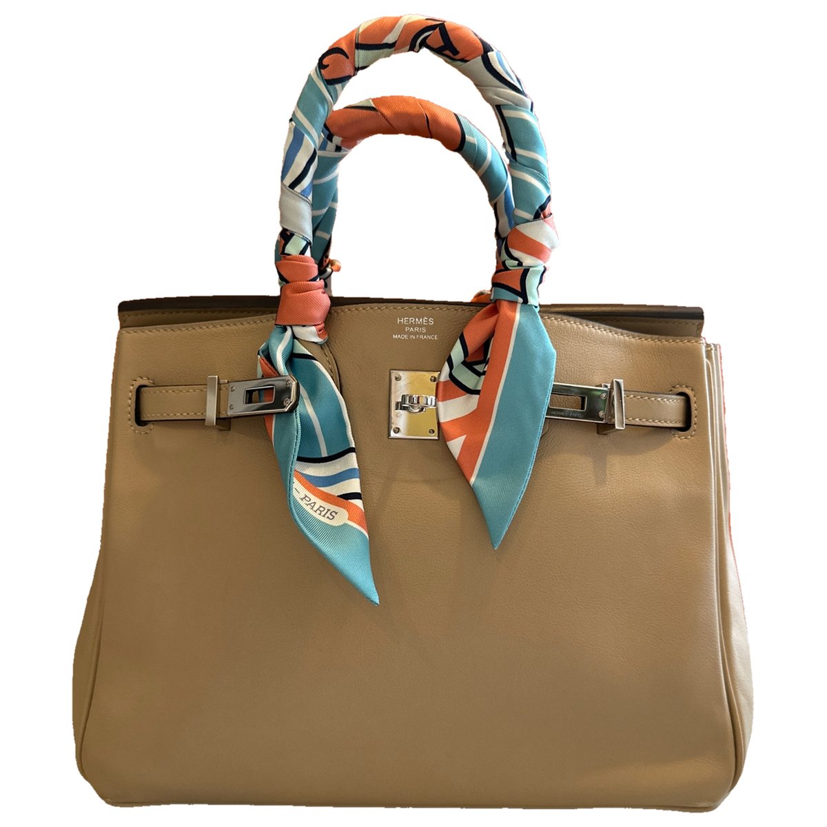 Birkin 25 leather handbag