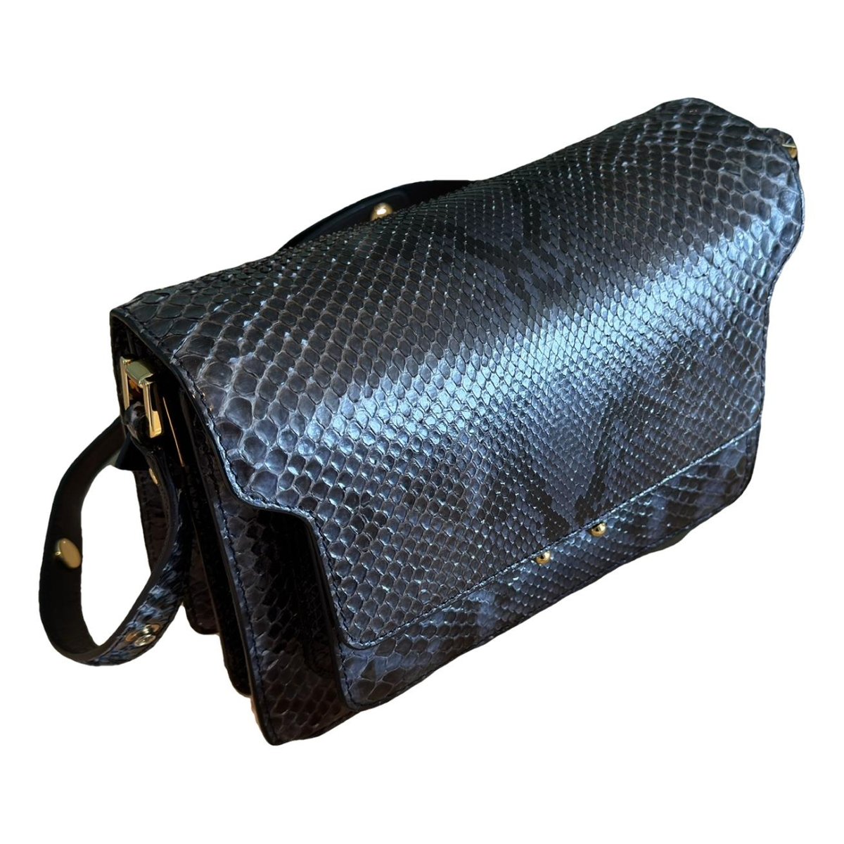 Trunk leather crossbody bag