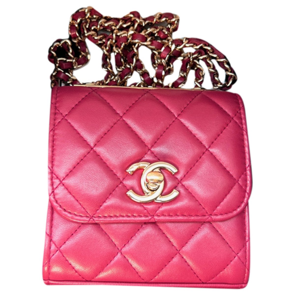 Trendy CC leather handbag