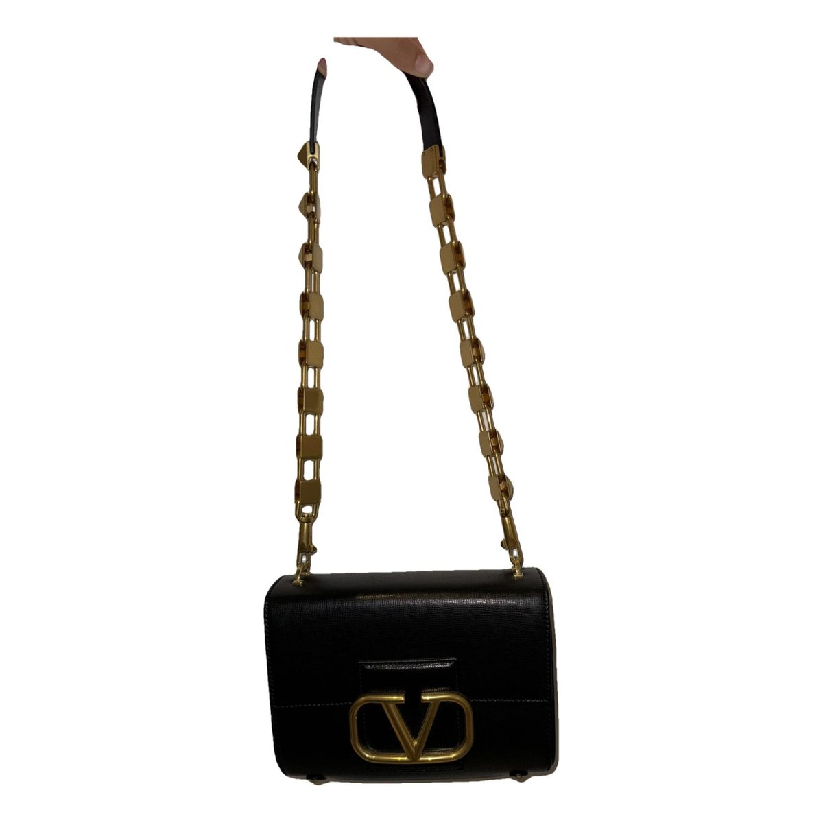 Stud Sign leather handbag