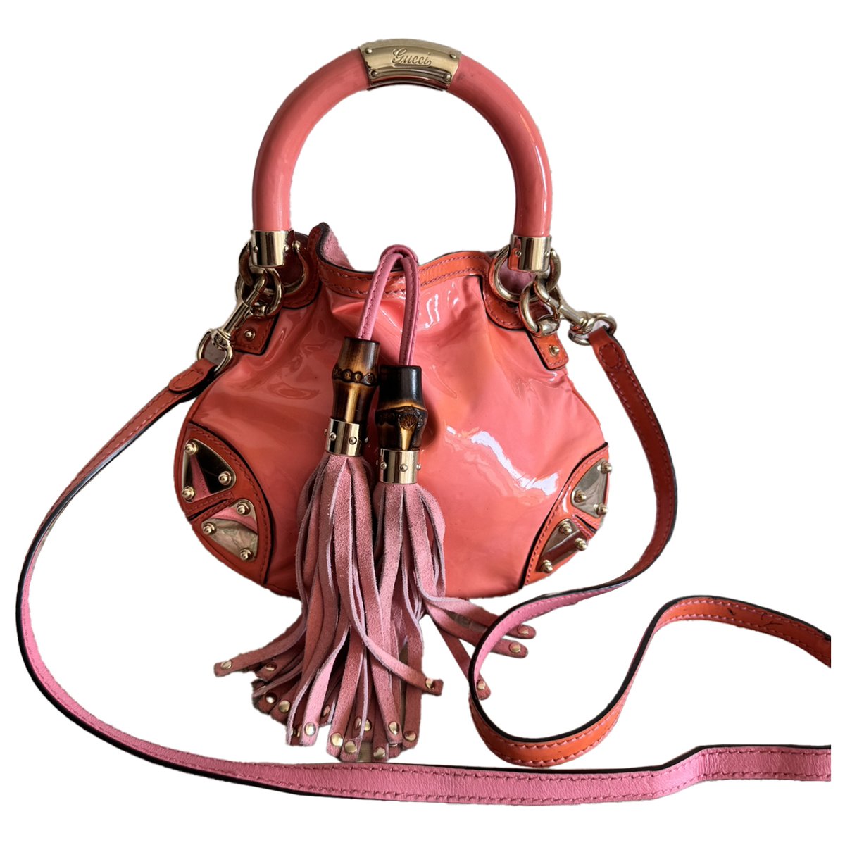 Indy patent leather handbag