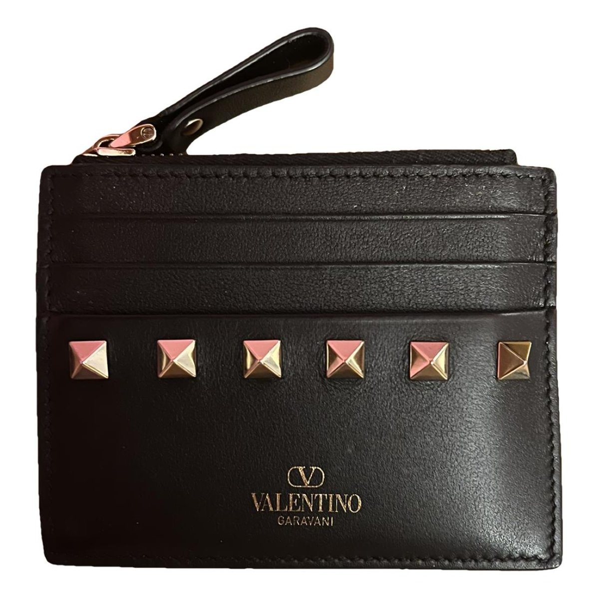 Rockstud leather wallet