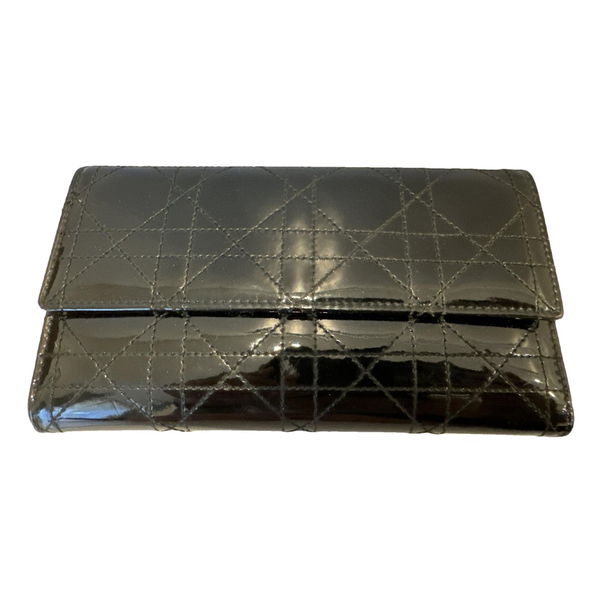 Lady Dior patent leather purse