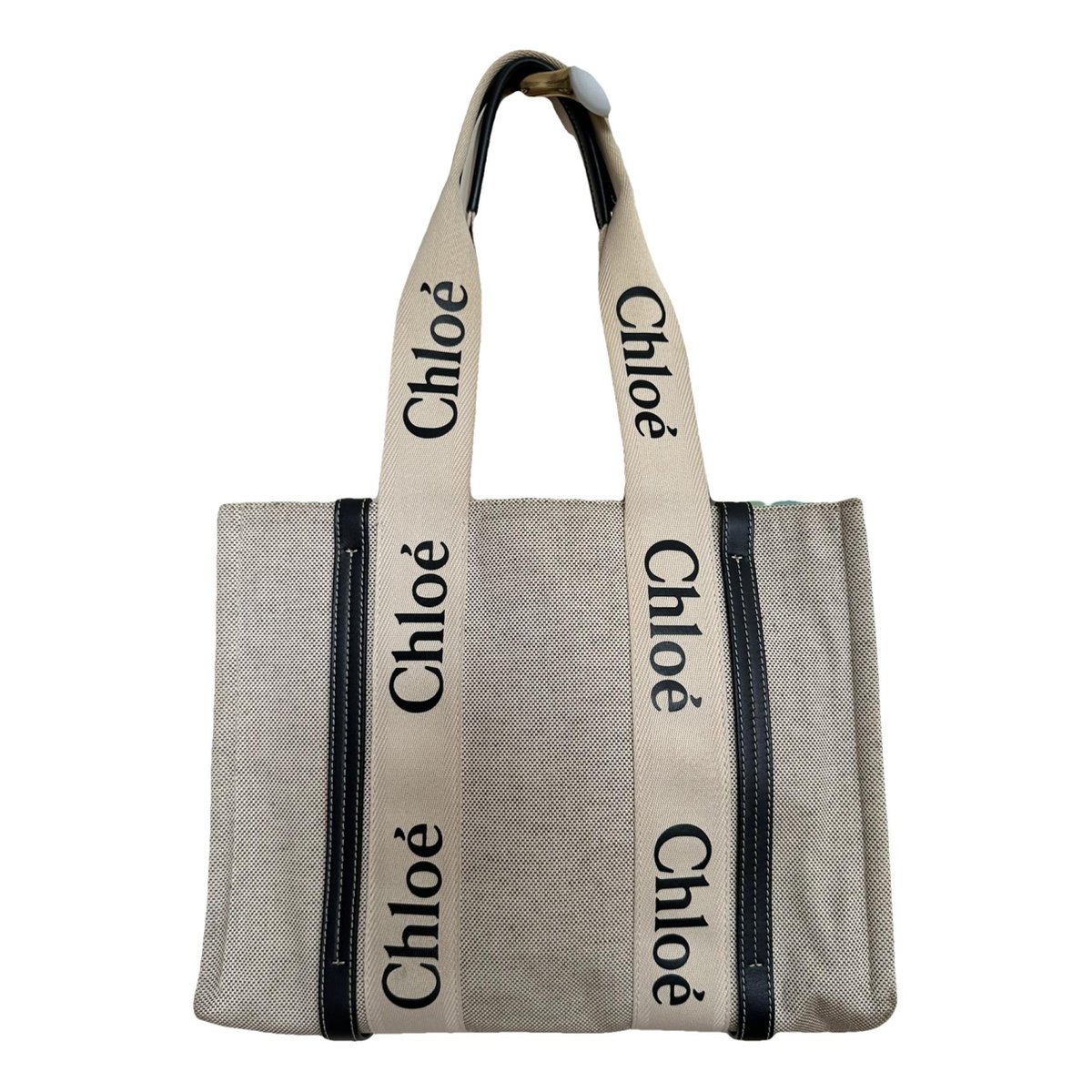 Woody linen tote