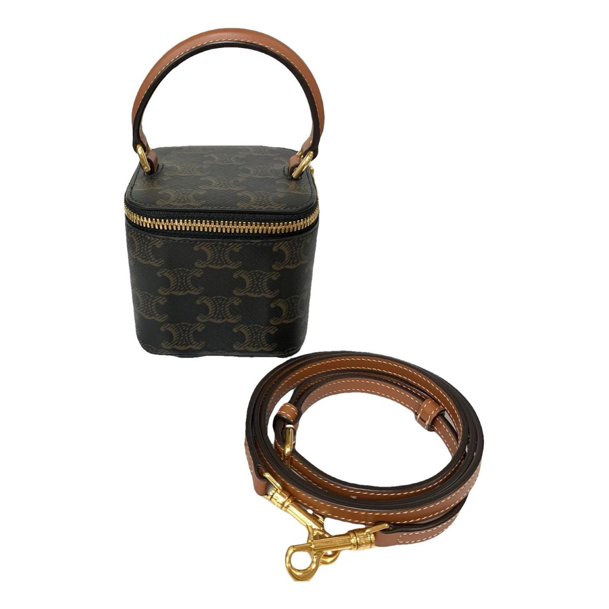 Triomphe vinyl crossbody bag