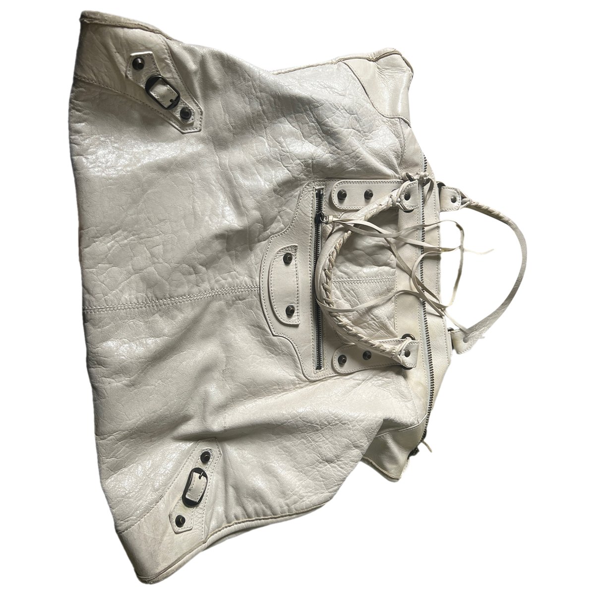Work leather handbag