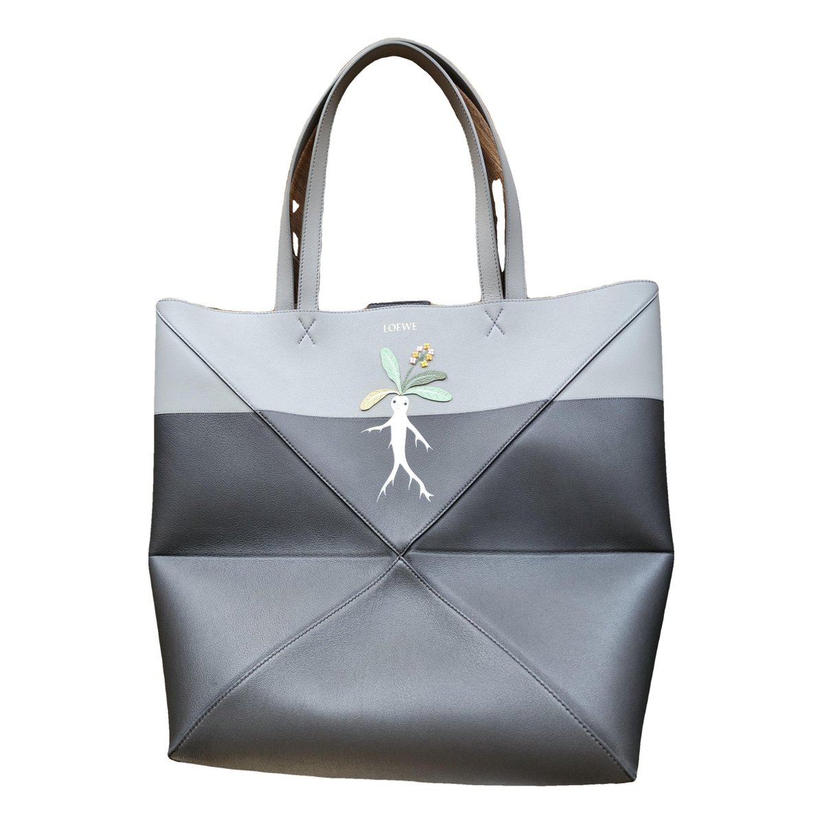 Puzzle Fold leather tote