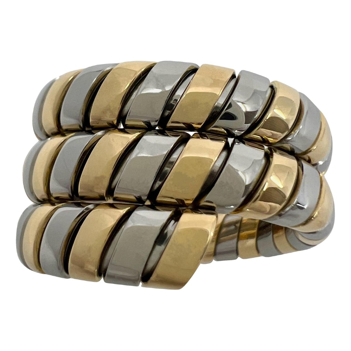 Tubogas yellow gold ring