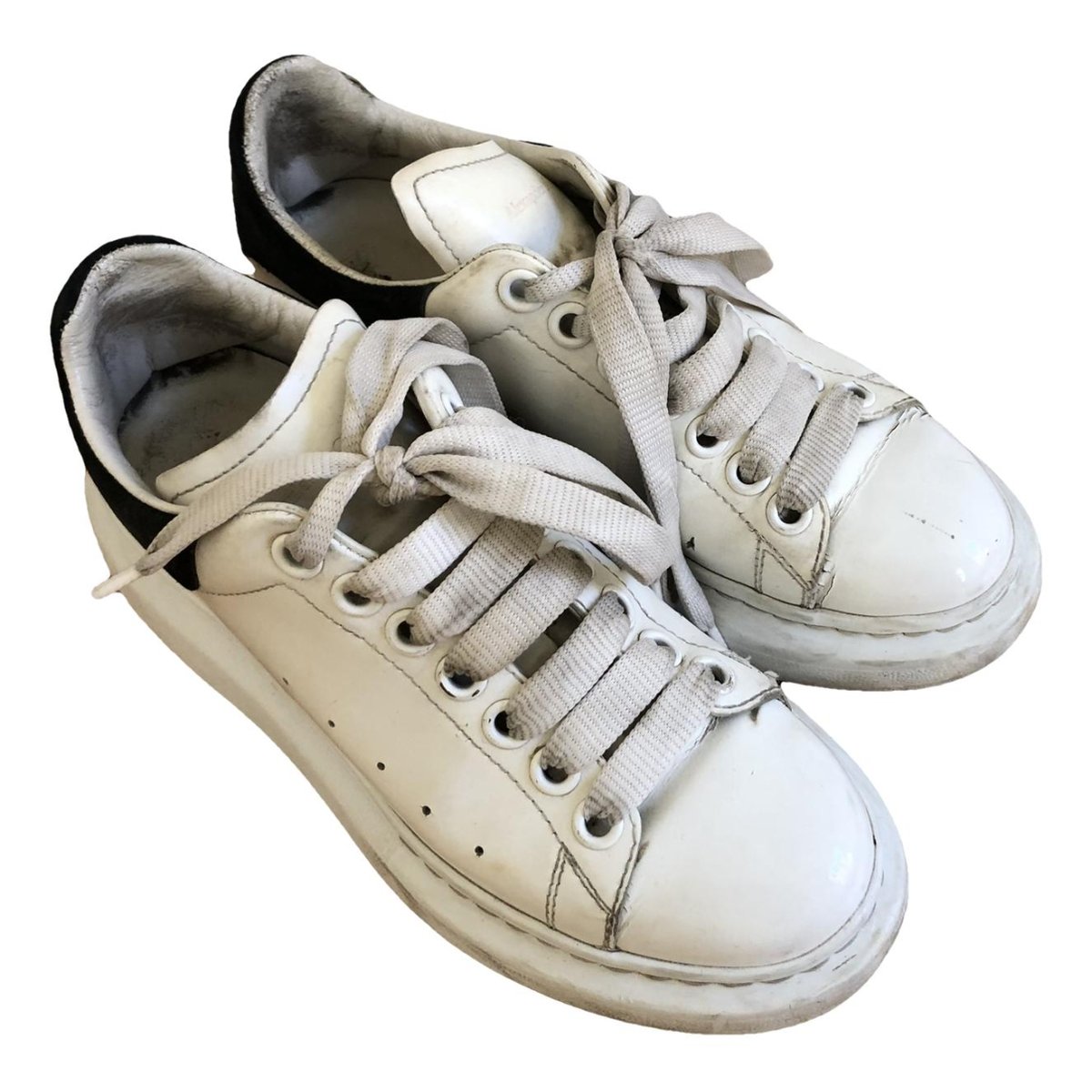 Oversize leather trainers