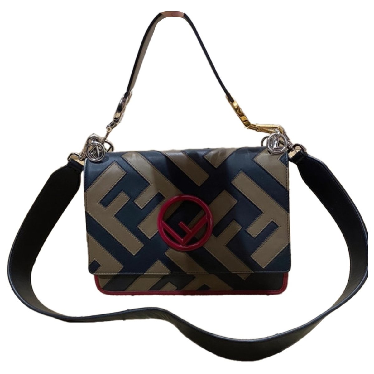 Kan I Logo leather handbag