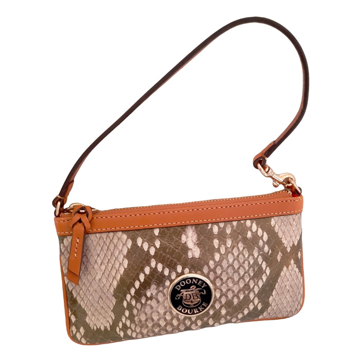 Leather clutch bag