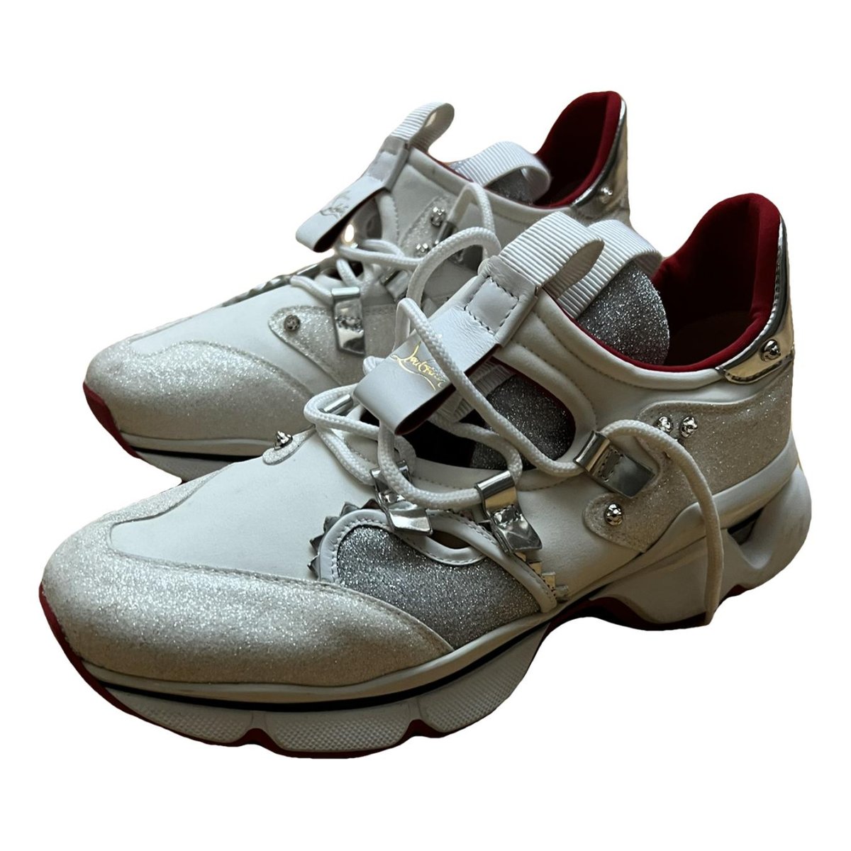 Red Runner leather trainers