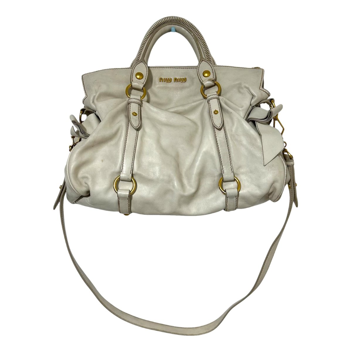 Bow bag leather handbag