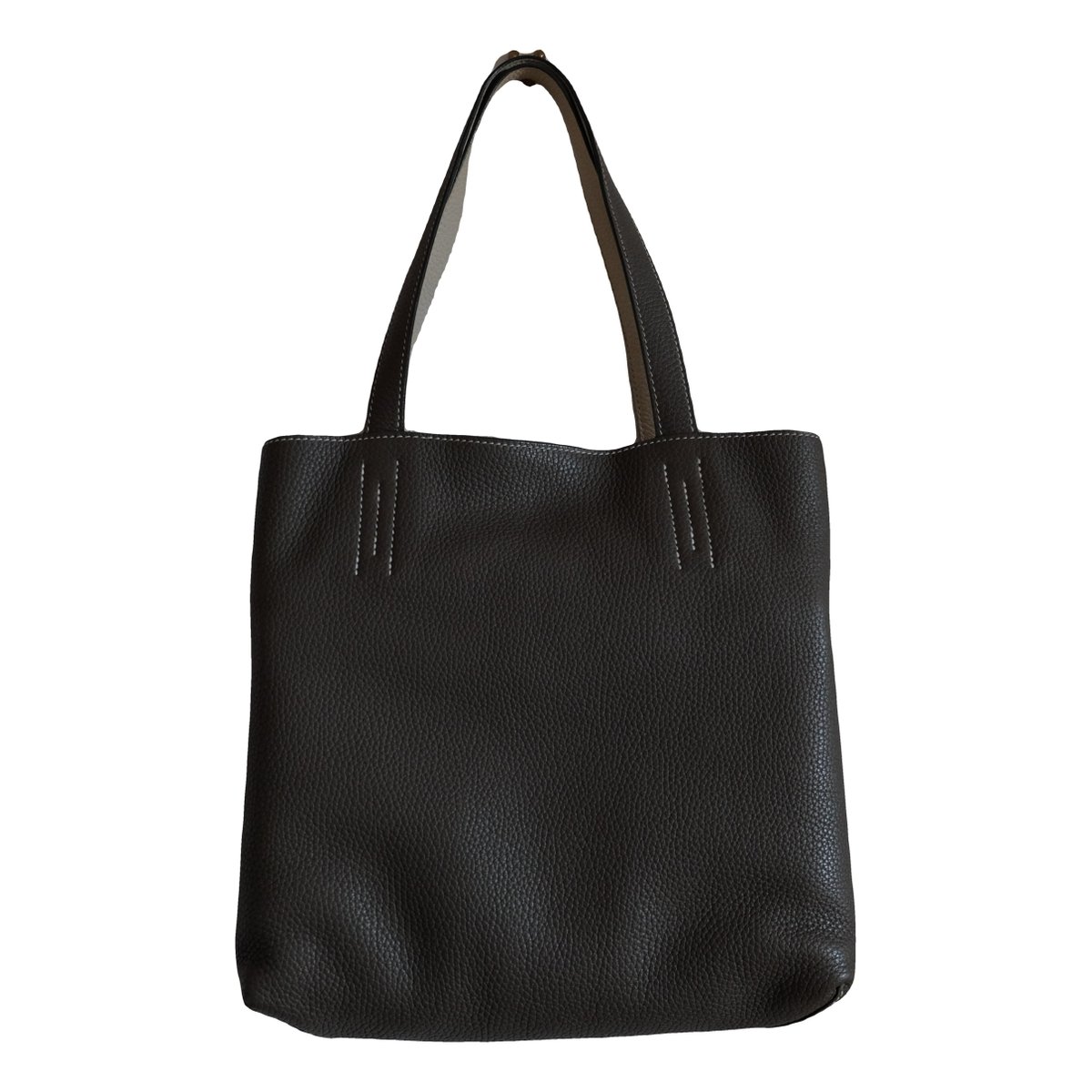 Double sens leather tote