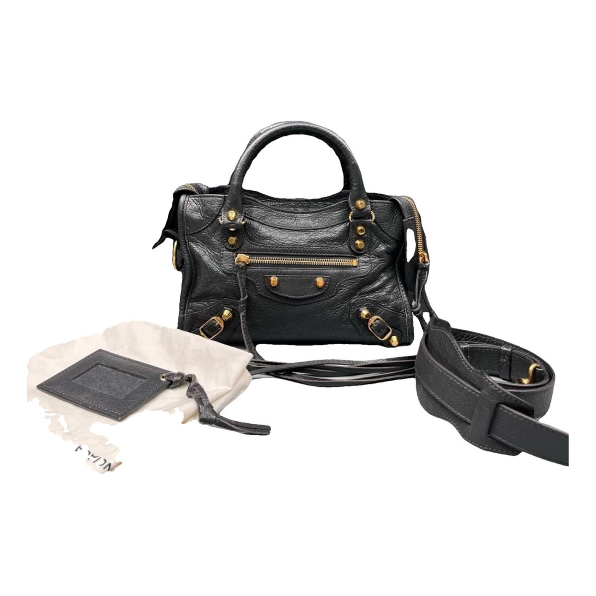 City leather handbag