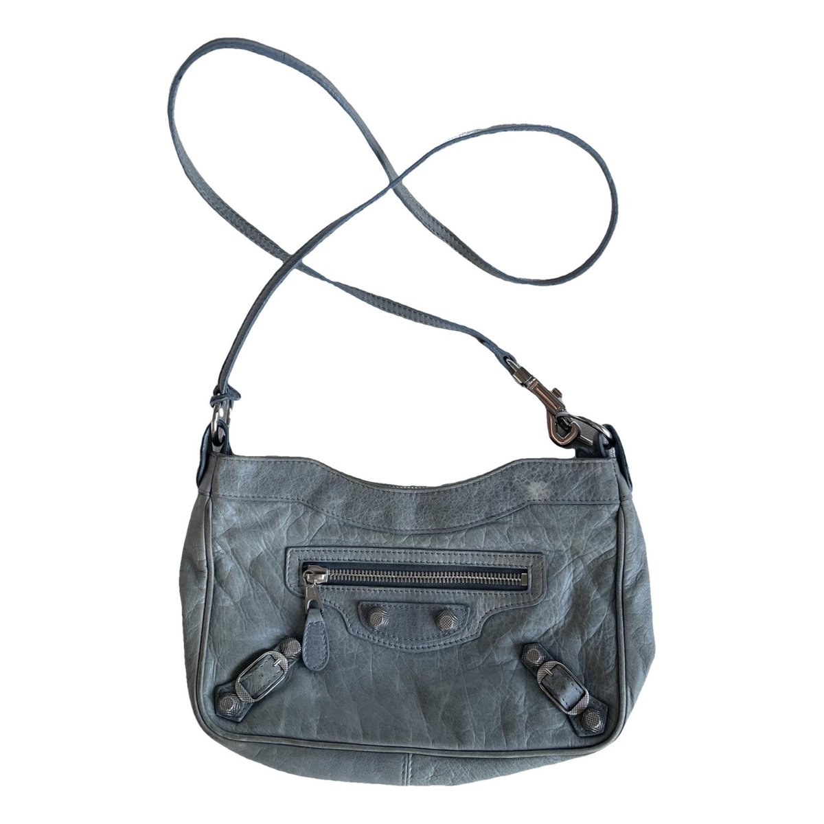 Hip leather handbag
