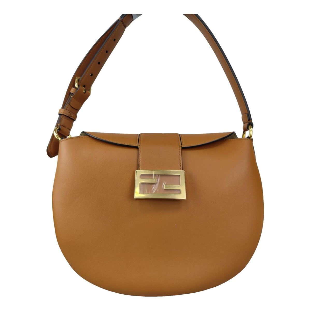 Croissant leather crossbody bag