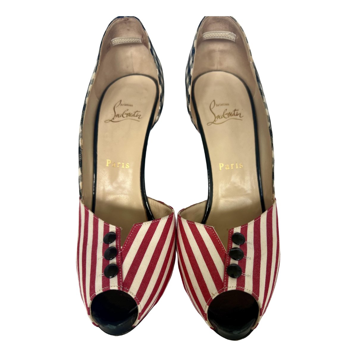 Lady Peep cloth heels