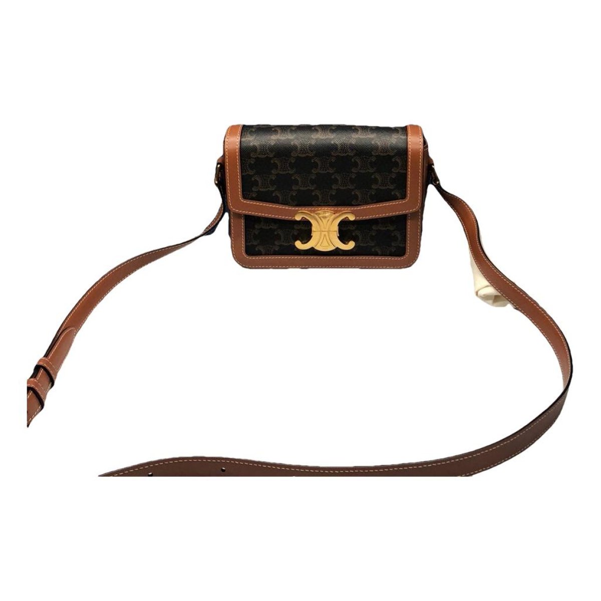 Triomphe vinyl handbag