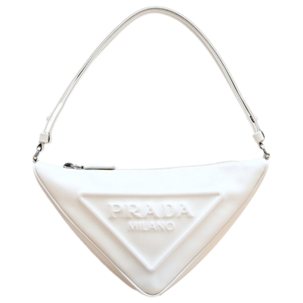 Triangle leather handbag