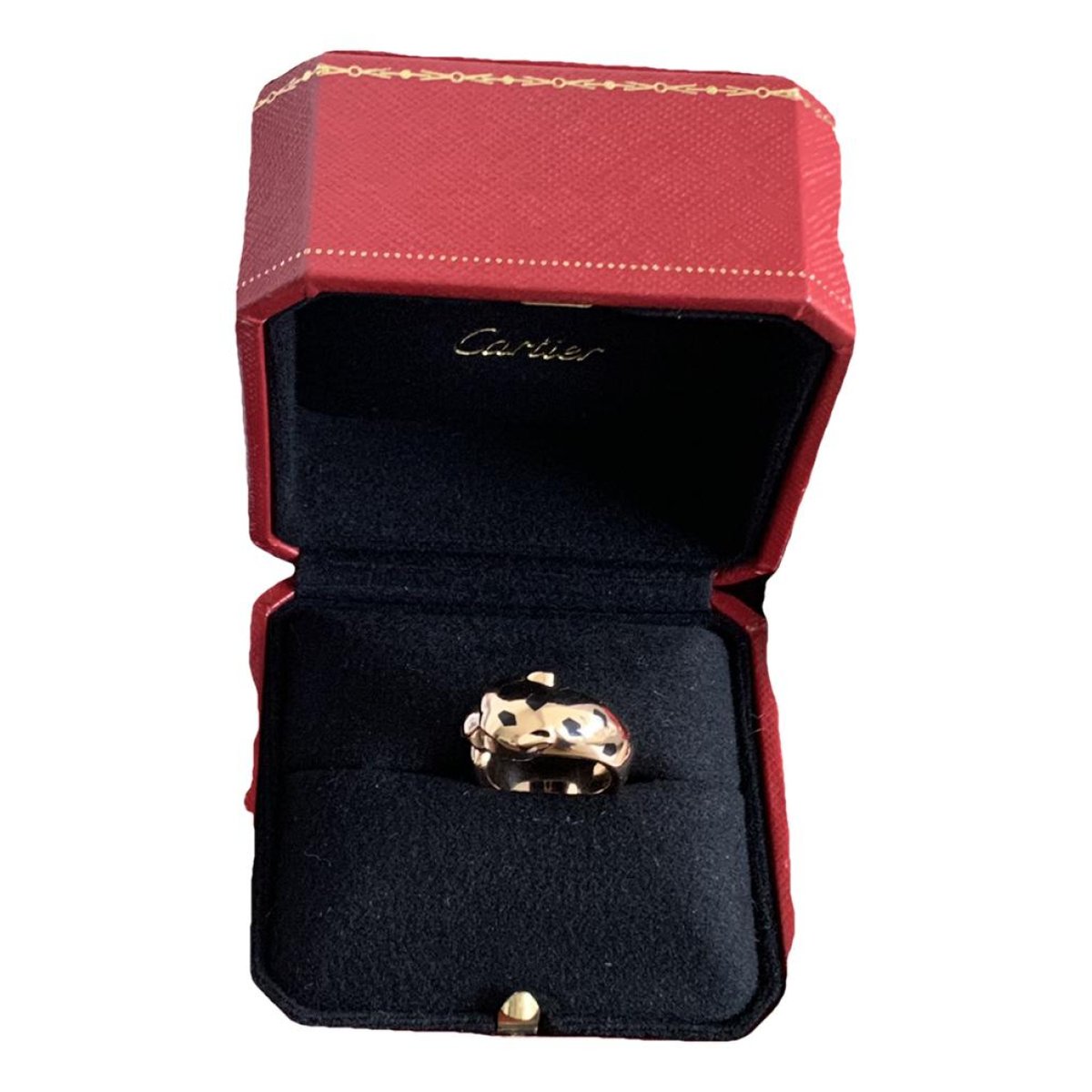Panthère pink gold ring