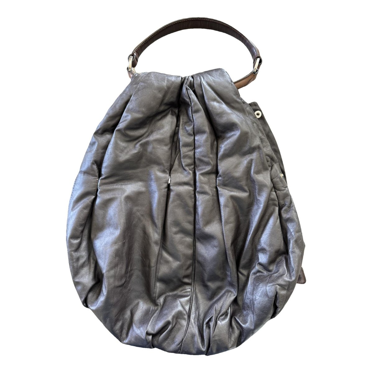 Pannier leather handbag