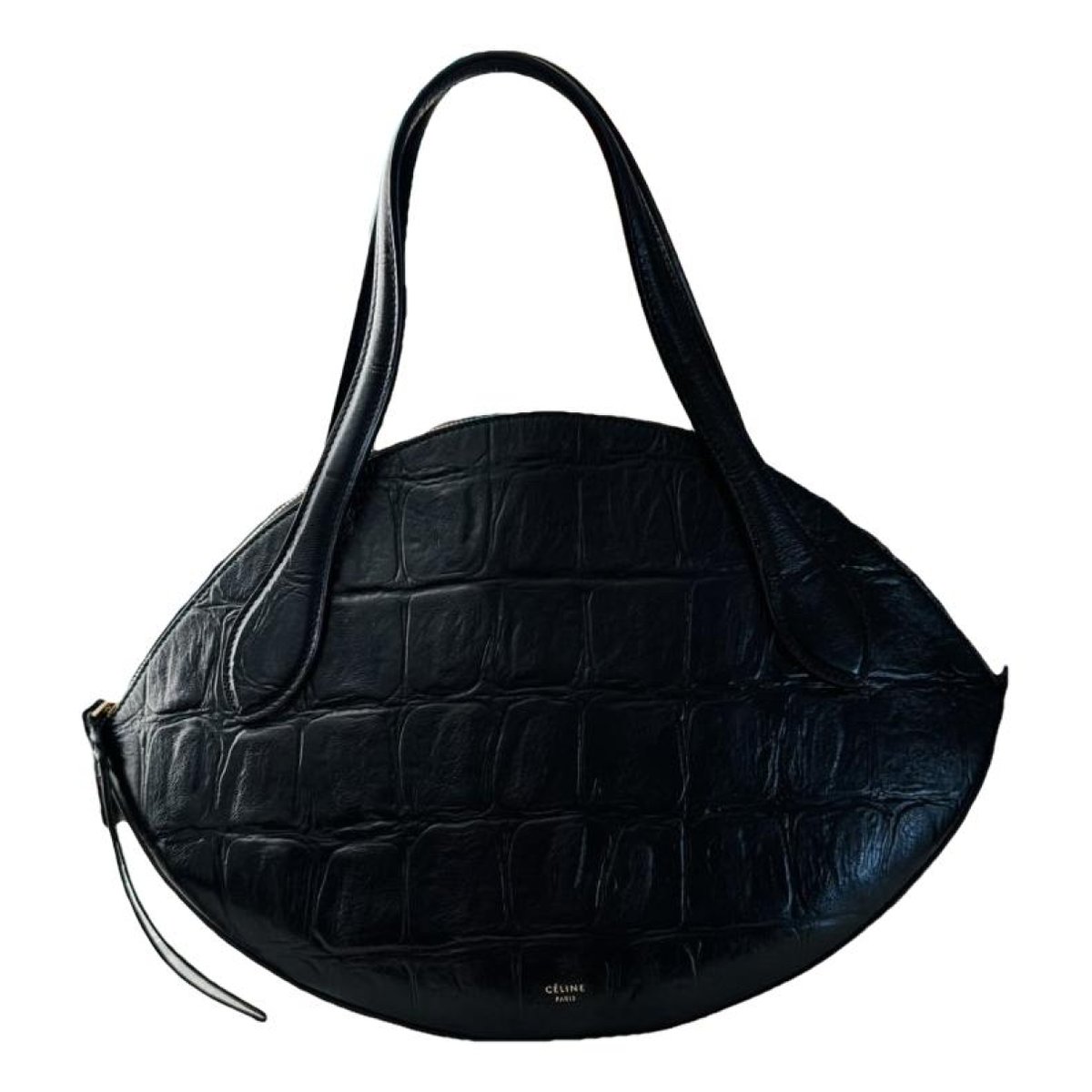 Curve leather handbag
