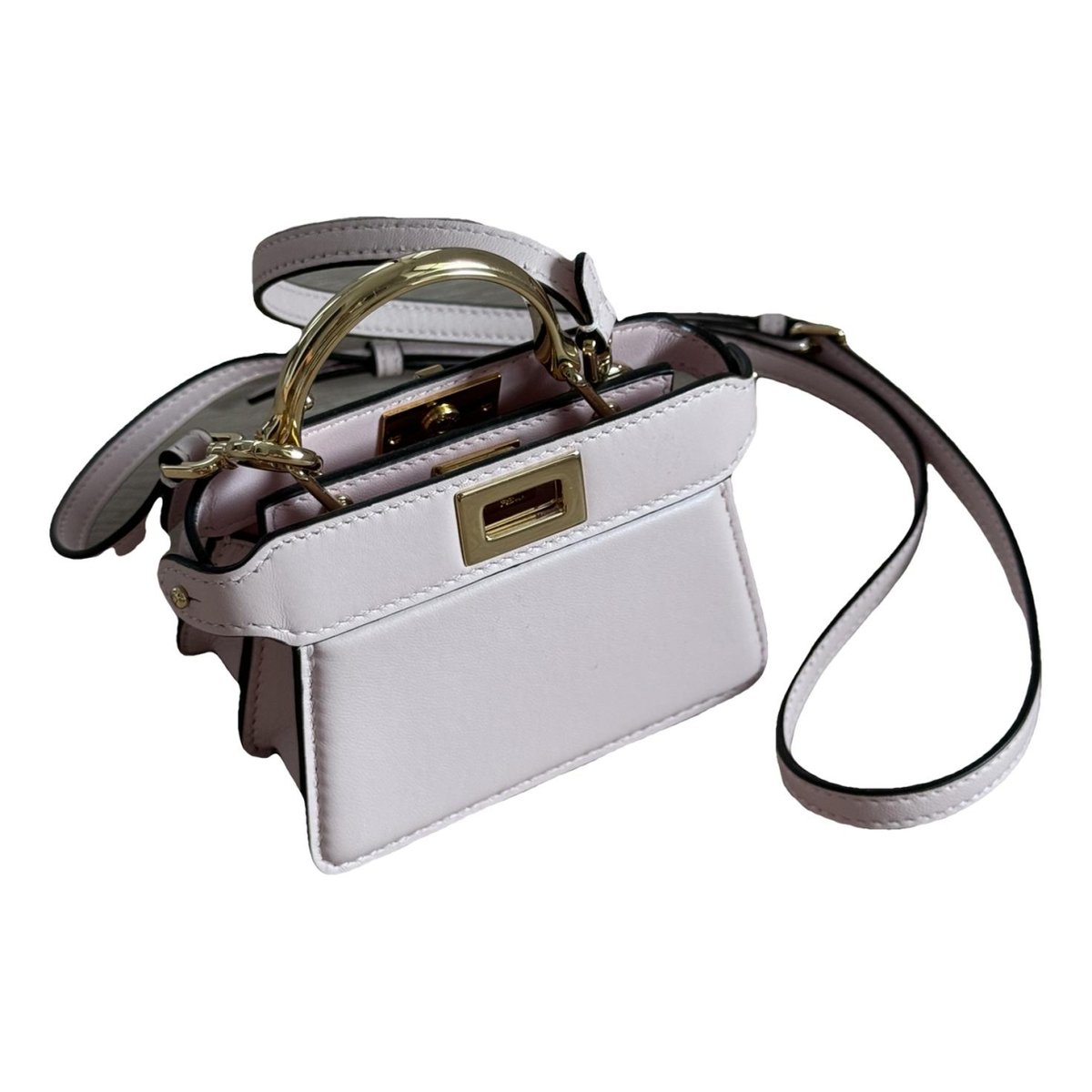 Peekaboo mini pocket leather handbag