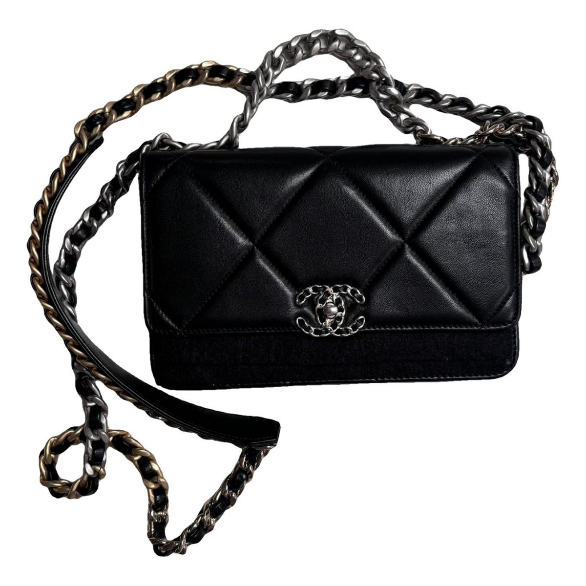 Wallet On Chain Chanel 19 leather handbag