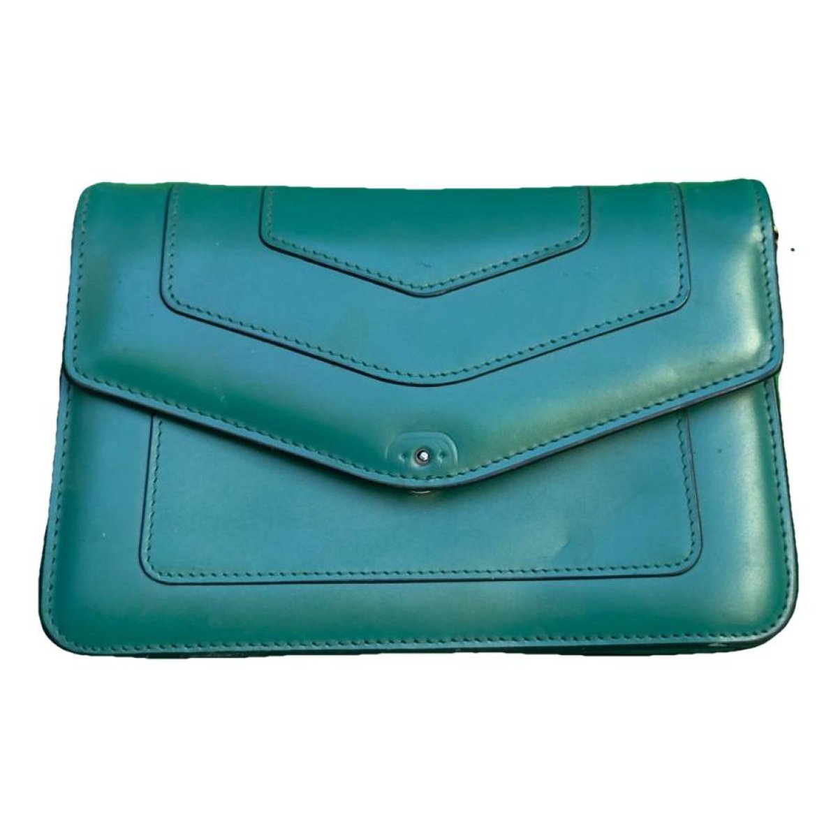 Serpenti leather clutch bag
