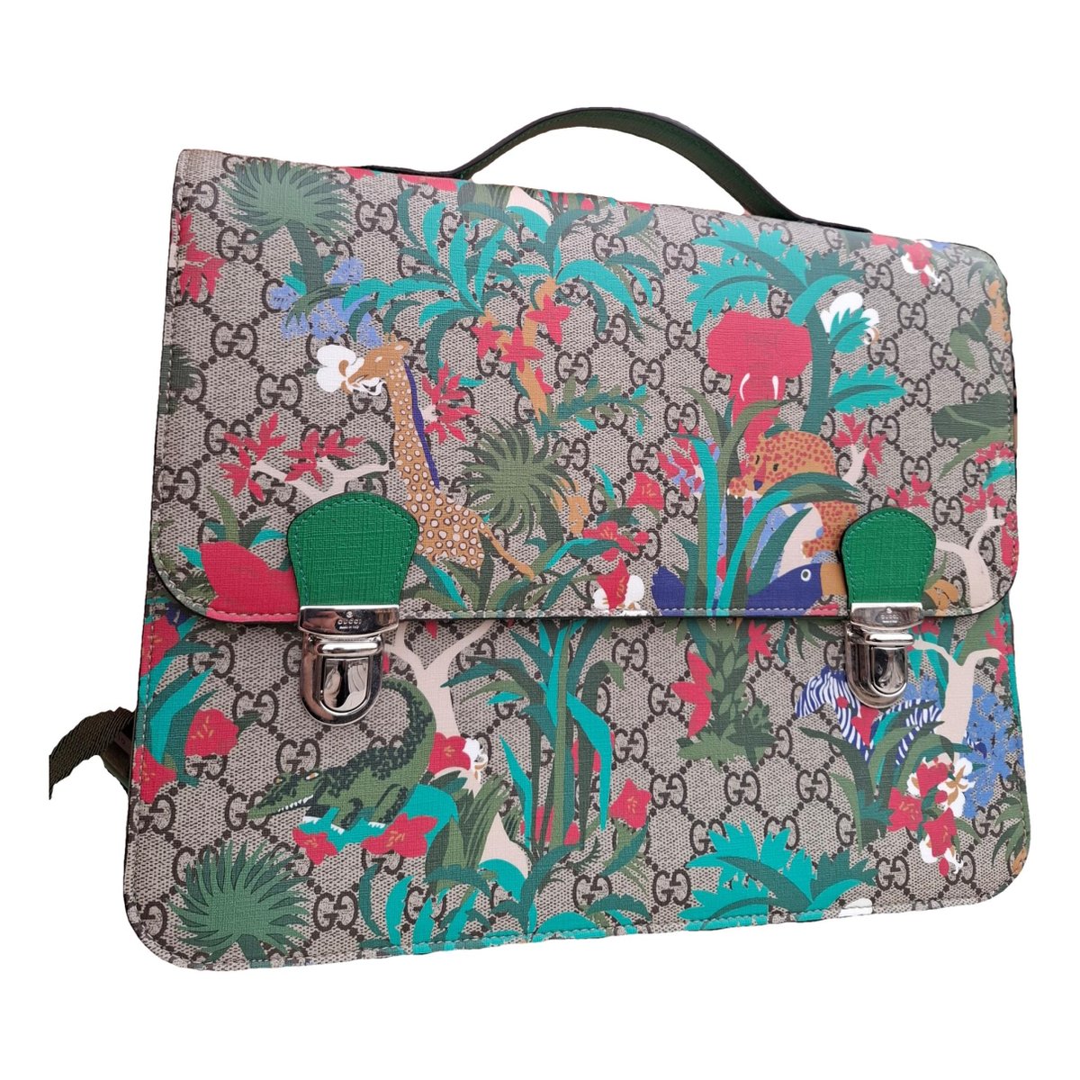 Animalier leather backpack