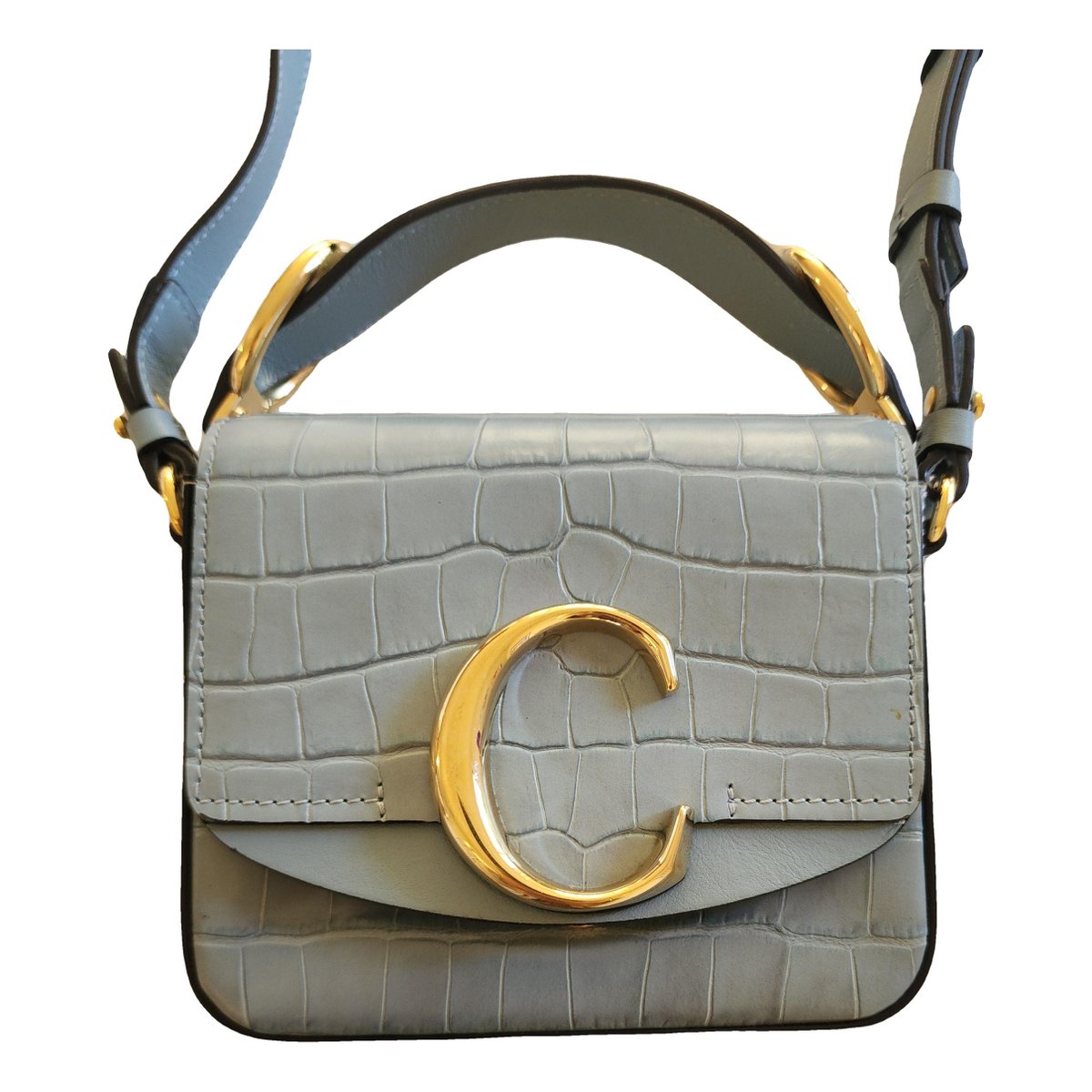 C leather crossbody bag