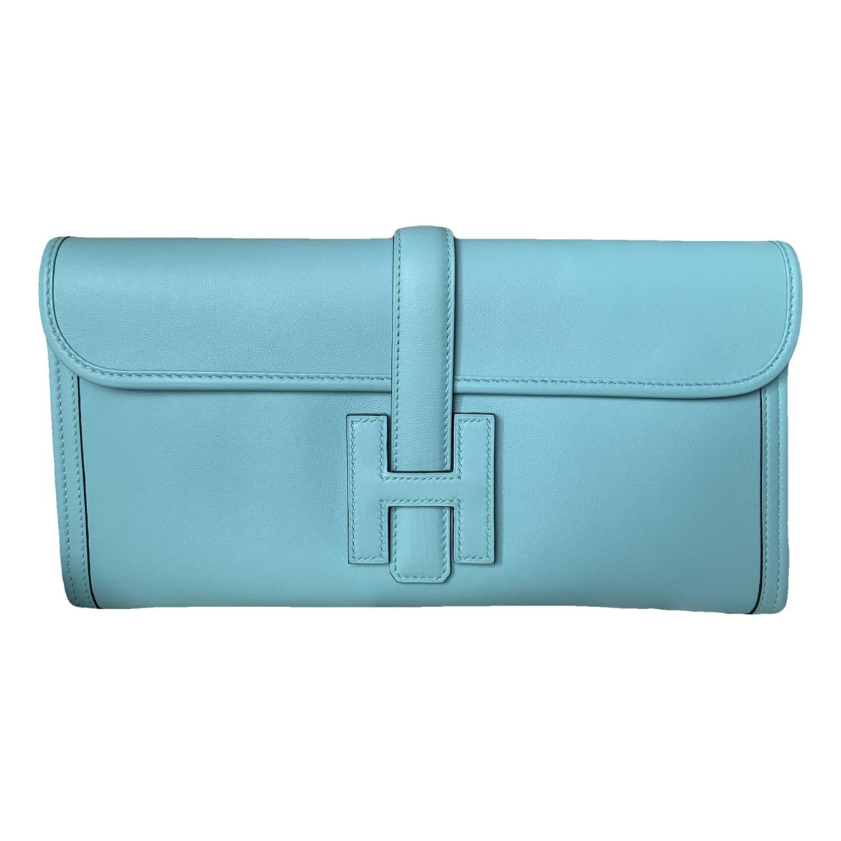 Jige leather clutch bag