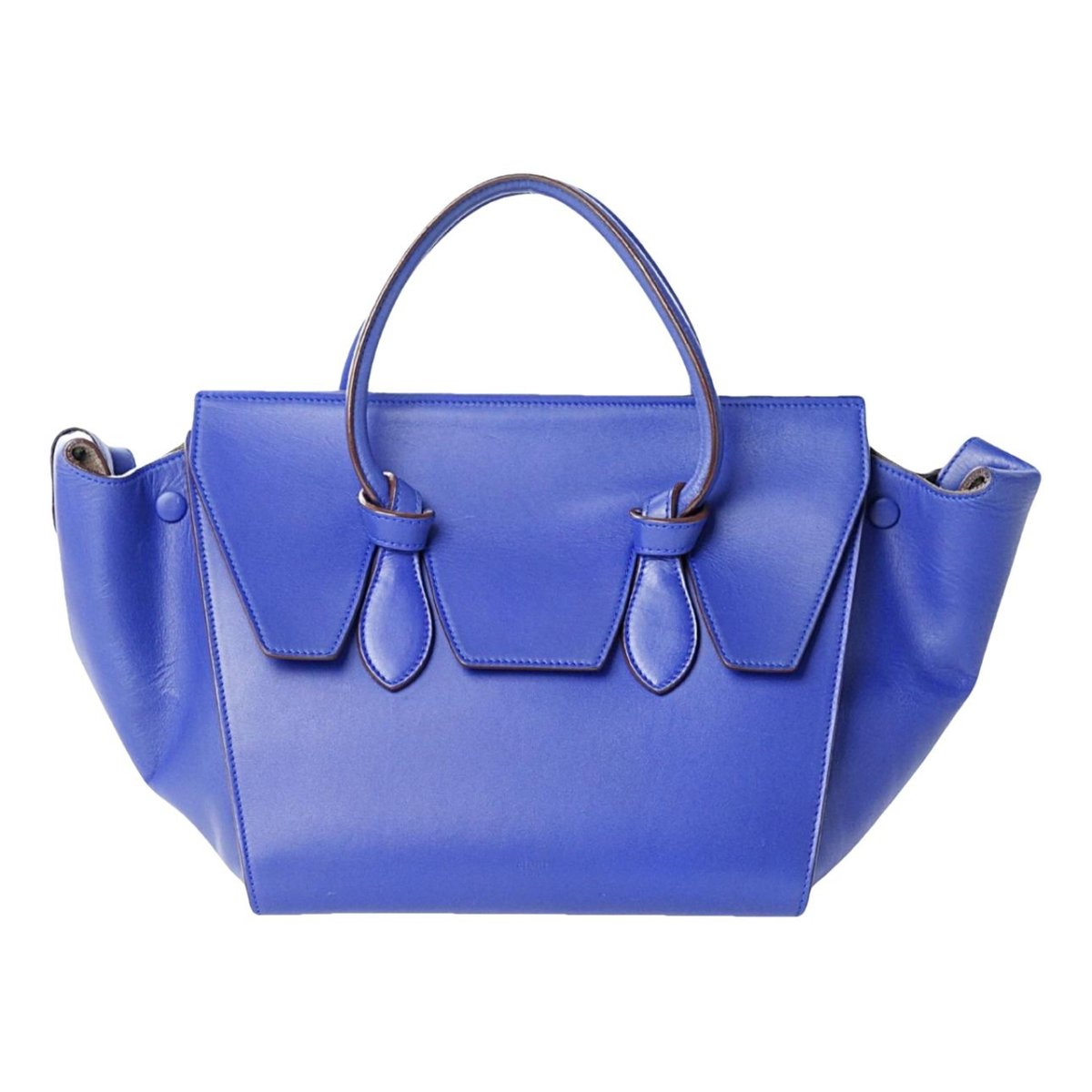 Tie leather handbag